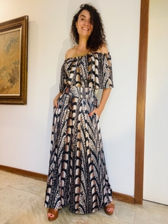 Image of Calça Pantalona Jersey Faisão Corrido