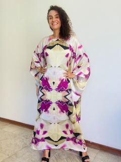 Vestido Maxi Longo Cetim Orquidea Branco - comprar online