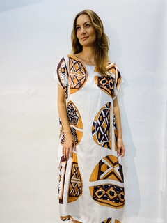Vestido Kaftan Cetim Indigena - comprar online