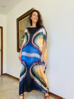 Vestido Amplo Cetim Praia na internet