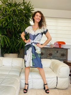Vestido Torcido Jersey Hortênsia Cinza
