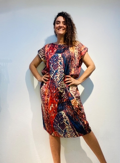 Vestido Kaftan Cetim Leques - buy online