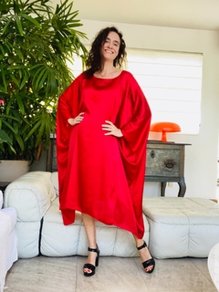 Image of Vestido Maxi Cetim Vermelho
