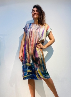 Vestido Kaftan Cetim Munch