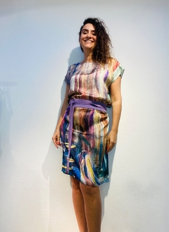 Image of Vestido Kaftan Cetim Munch