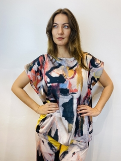 Camiseta Kaftan Cetim Grey - ALESSA