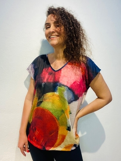 Camiseta Kaftan Vual de Malha Kupkla - ALESSA