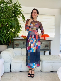 Saia Reta Jersey Paul Klee Colorido na internet