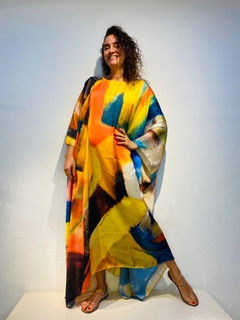 Vestido Maxi Longo Cetim Round na internet