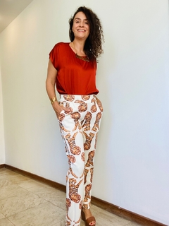 Calça Alfaiataria Neoprene Leopardos - comprar online