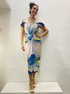 Vestido Torcido Longo Jersey Mar on internet