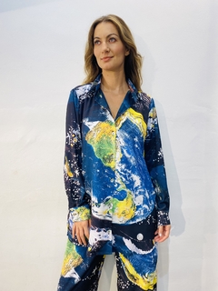 Camisa Social Crepe Mundo na internet