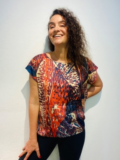 Camiseta Kaftan Cetim Leques - buy online