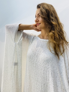 Vestido Maxi Longo Paetê Branco - online store