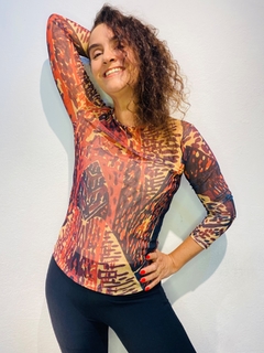 Blusa Pele Tule Leque