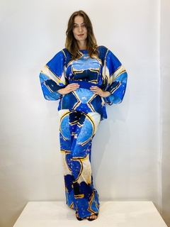 Camiseta Maxi Morcego Cetim Blue - comprar online