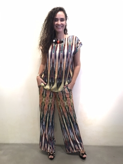 Calça Reta Jersey Comunhão Listras - ALESSA