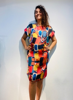 Image of Vestido Kaftan Cetim Fabienne