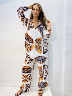 Imagem do Calça Elástico Crepe Indigena