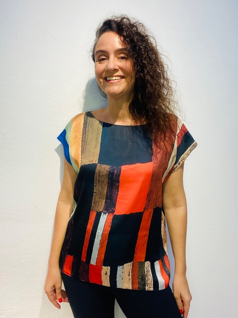 Camiseta Kaftan Cetim Klee