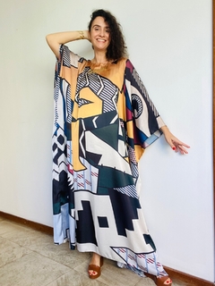 Vestido Maxi Longo Cetim Pop Comics - buy online
