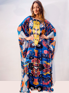 Vestido Maxi Longo Cetim Arabesco
