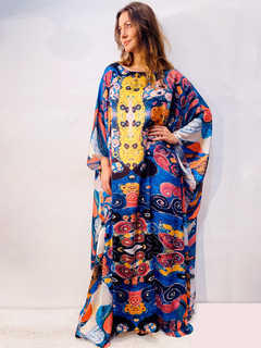 Vestido Maxi Longo Cetim Arabesco na internet