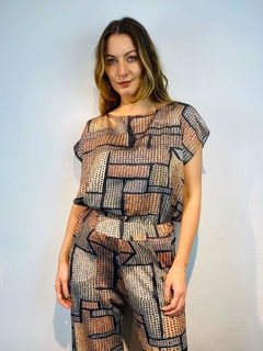 Camiseta Kaftan Cetim Paul Klee Cinza - buy online
