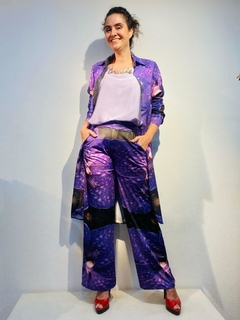 Vestido Chemise Curto Crepe Orquídea Roxo - loja online