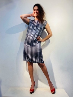 Vestido Regata Cetim Preto e Branco on internet