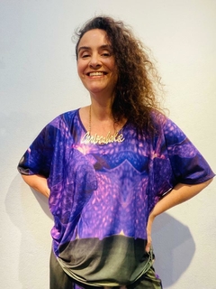 Camiseta Morcego Jersey Orquidea Roxo
