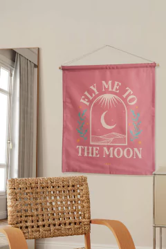 Tapiz Fly me rosa
