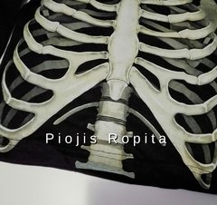 Set disfraz de esqueleto remera manga larga mascara de calavera y pantalon - tienda online