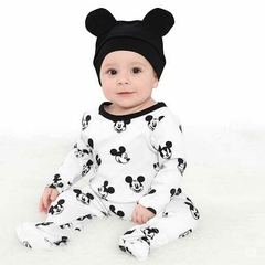 Set conjunto ajuar mickey mouse body manga larga pantalon ranita y gorrito c orejas unisex - comprar online