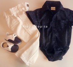 Set conjunto bautismo body camisa zapatos y pantalon