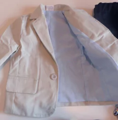 Set conjunto traje bautismo body camisa pantalon blazer zapatos y moño - Piojis Ropita Importada