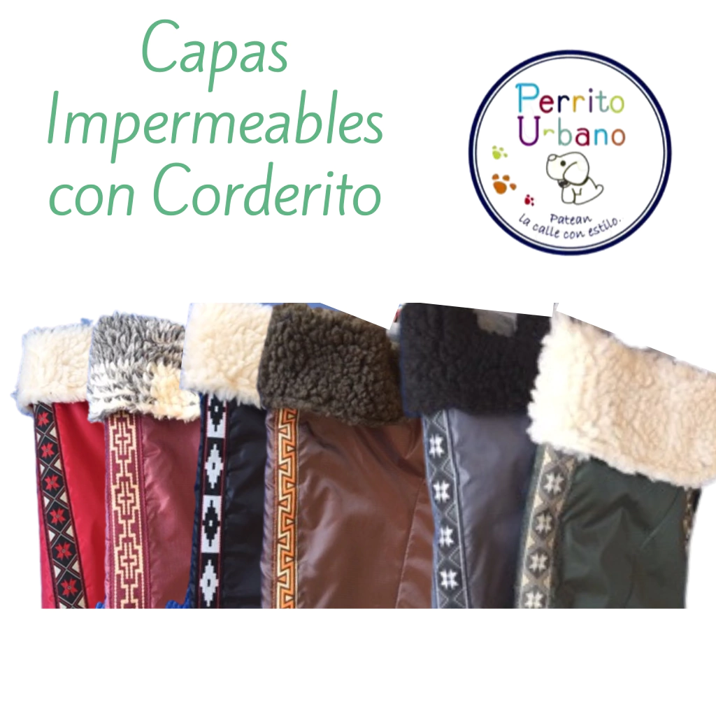 CAPAS IMPERMEABLES CON CORDERITO - PERRITO URBANO