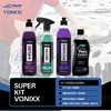 KIT LAVAGEM AUTOMOTIVA VONIXX ( V FLOC 500ML + SINTRA 500ML + RESTAURAX 500ML + PRETINHO VINTEX 500ML)