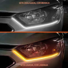 Fita de LED DRL Dual Color Universal C/ Farol e Seta 60cm - comprar online
