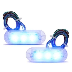 Kit Strobo Zendel X8 Azul C/ 2 Faróis Leds + Efeitos Central - comprar online