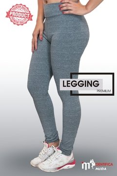 Calça Legging Academia Cintura Alta Fitness Cinza | (Mescla) | Ref: LEGL044 - Promoção !!!