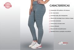 Calça Legging Academia Cintura Alta Fitness Cinza | (Mescla) | Ref: LEGL044 - Promoção !!! - Identifica Moda