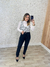 CALÇA MOM JEANS PRETO ESTONADO