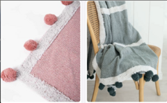 pie de cama pompom - comprar online
