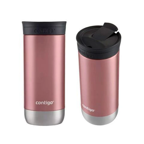 VASO TERMICO DE ACERO HURON ROSA GOLD 473CC CONTIGO - 2169233