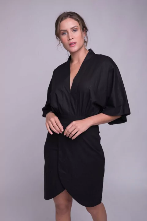 BLACK RAGLAN DRESS