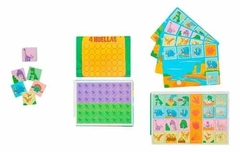 3 en 1 Dinosaurios (1 loteria - 1 juego de memoria - 1 cuatro en línea) en internet