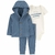 Carter´s Set 3 Piezas Body Mangas Cortas Cardigan Pantalon