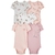 Carters Pack 5 Bodies Manga Corta Conejitos