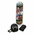 Patineta Skateboard Flat Madera + Set de Protección Graphity